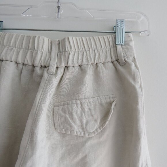 ARITZIA WILFRED Kafka Linen Blend Cropped Cargo Pants in Cream Neutral Size US 0 - Picture 12 of 15